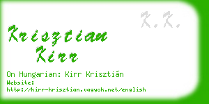 krisztian kirr business card